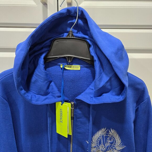 Versace Jeans Logo-Embroidered Zip-Up Hoodie - Picture 2 of 13
